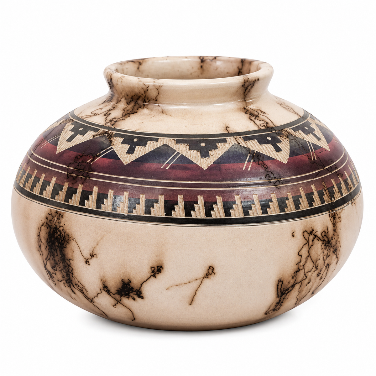 Geometric Pattern Ceramic Pottery Vase