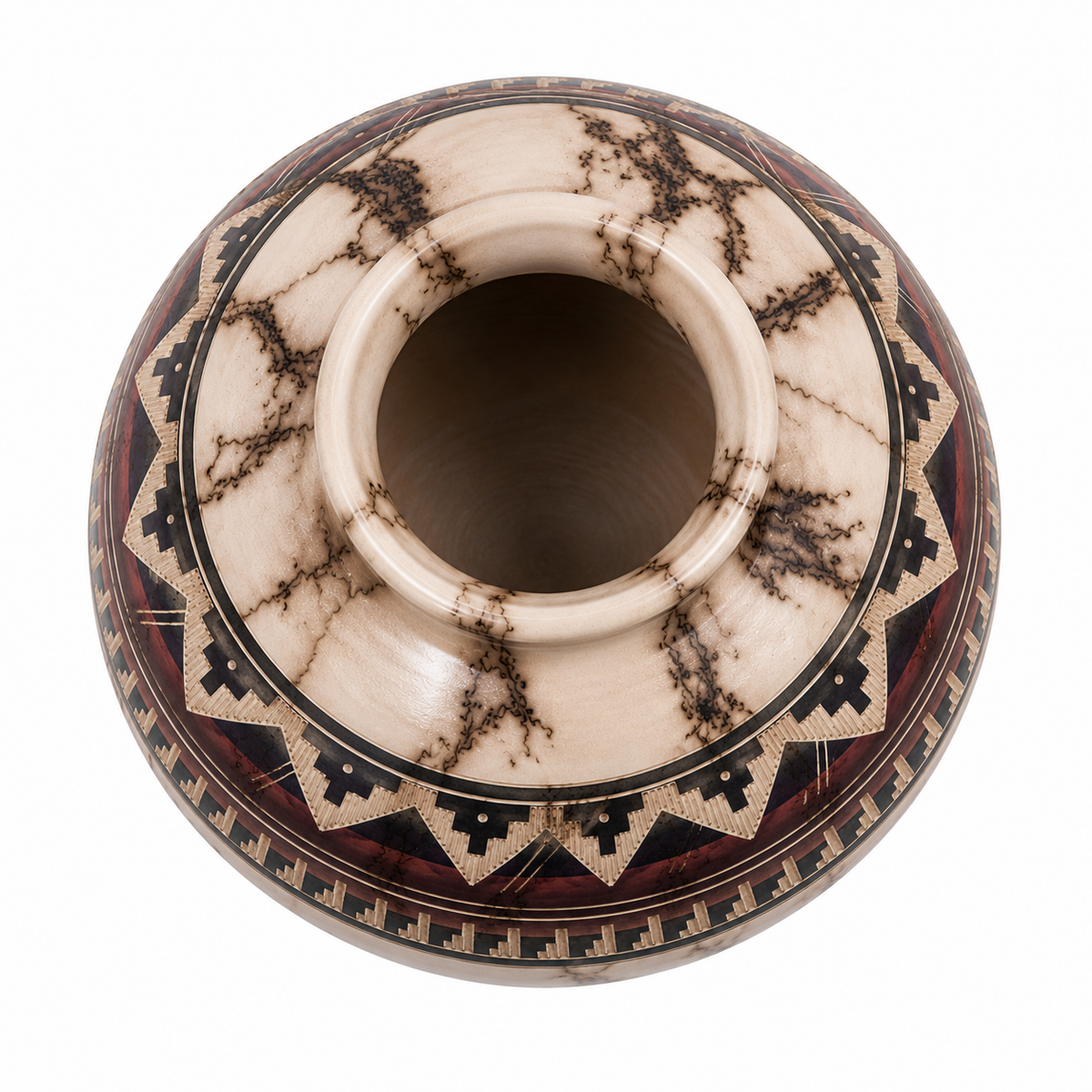 Geometric Pattern Ceramic Pottery Vase
