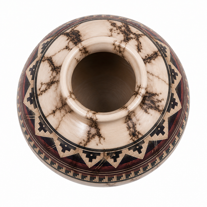 Geometric Pattern Ceramic Pottery Vase