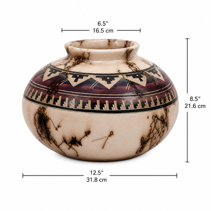 Geometric Pattern Ceramic Pottery Vase