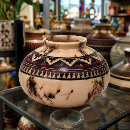 Geometric Pattern Ceramic Pottery Vase