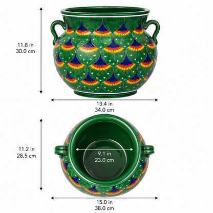 Ceramic Planter Pot with Handles