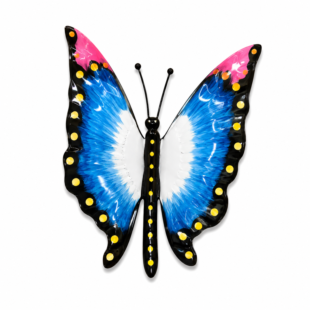 Hand Painted Metal Butterfly Wall Decor
